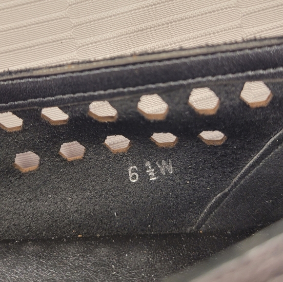 Sesto Meucci Eily Silver Laser Cut Wedge Sandals sz 6.5 - Picture 6 of 8